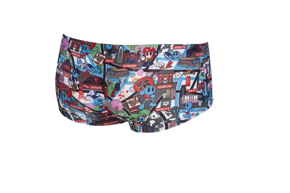Arena Kun Map Low Waist Zwemshort Kort Heren Zwart & Multi - Afbeelding 3