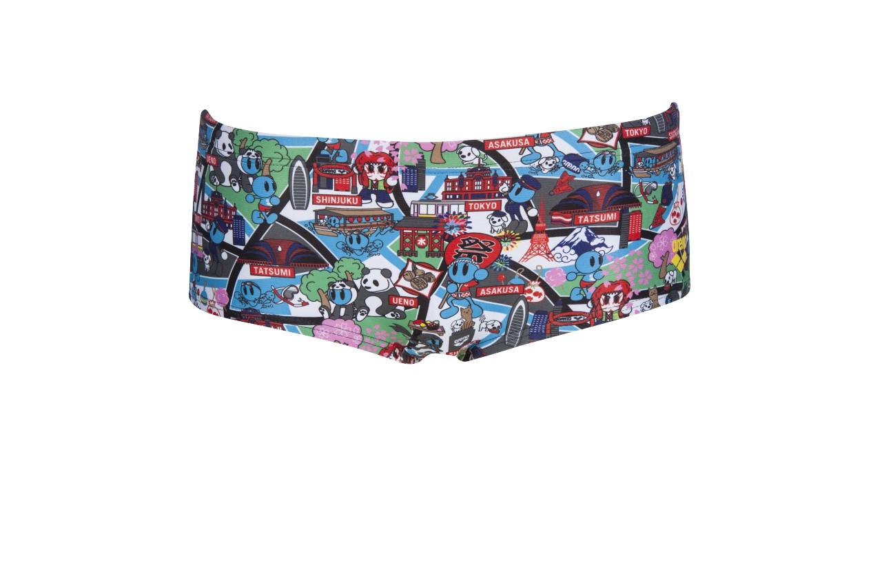 Arena Kun Map Low Waist Zwemshort Kort Heren Zwart & Multi - Afbeelding 2