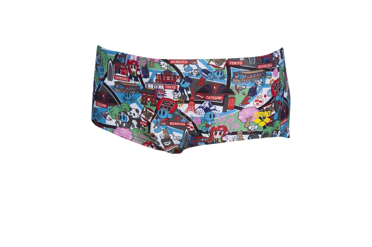 Arena Kun Map Low Waist Zwemshort Kort Heren Zwart & Multi