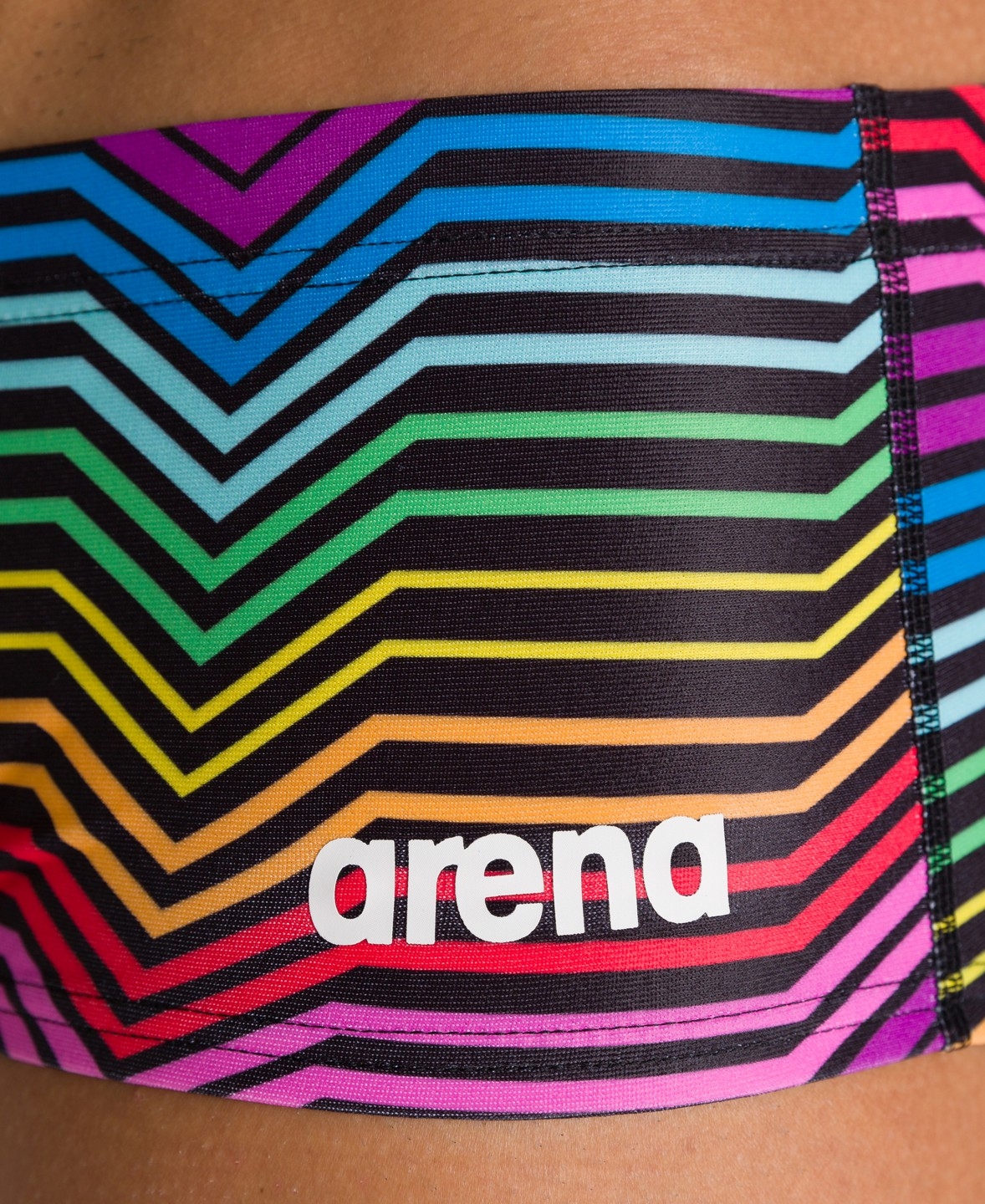 Arena Stripes Low Waist Heren Zwemshort Zwart & Multi AF002900-550-S - Afbeelding 4