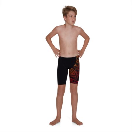 Speedo V Cut Jammer Jongens JungleLizzard Digital Placement Zwart & Multi 808686D838