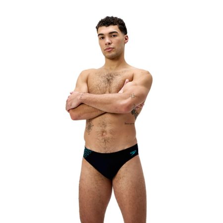 Speedo Tech Panel Brief 7cm Zwart & Turquoise