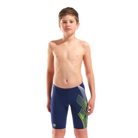 Arena Jammer Jongens Sea Water Navy & Artic Lime