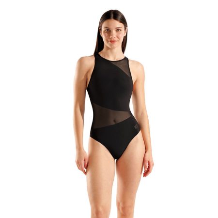 Arena Mesh Angle Badpak Vent Back Zwart