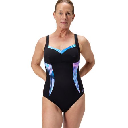 Speedo Badpak Zwart & Multi LunaLustre Printed Panel