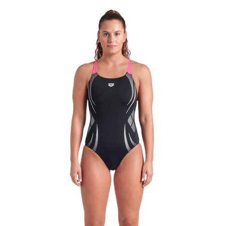 Arena Badpak Dames Poseidonia Swim Pro Back Zwart & Roze