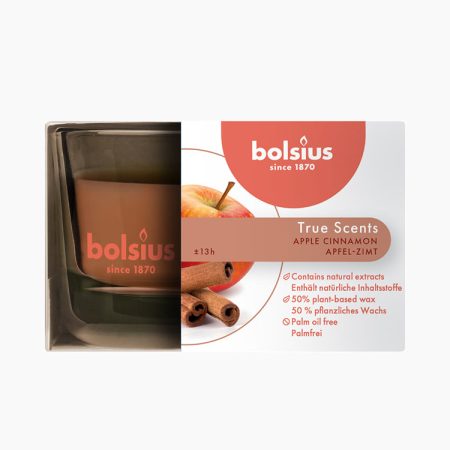 Bolsius True Scents geurglas 50/80 Apple Cinnamon