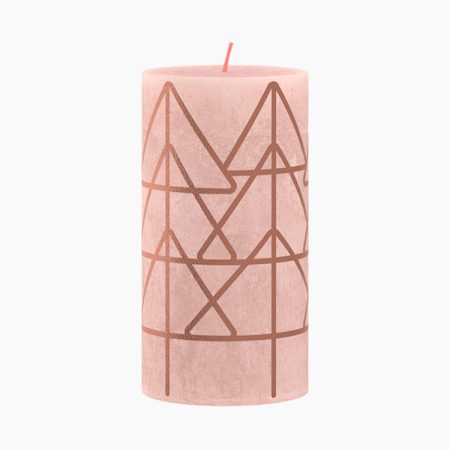 Bolsius Silhouette rustiekkaars 130-68 Misty Pink