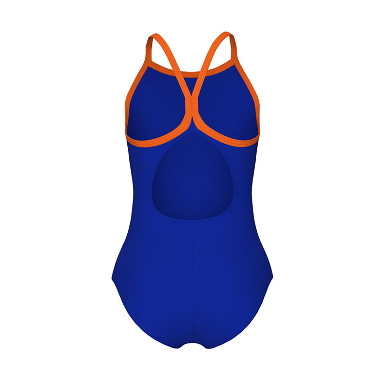 Arena Badpak Meisjes Light Drop Solid Blauw & Oranje - Afbeelding 3
