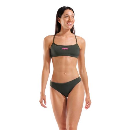 Arena Bikini Bandeau Solid Dark Sage & Roze AF008818-609